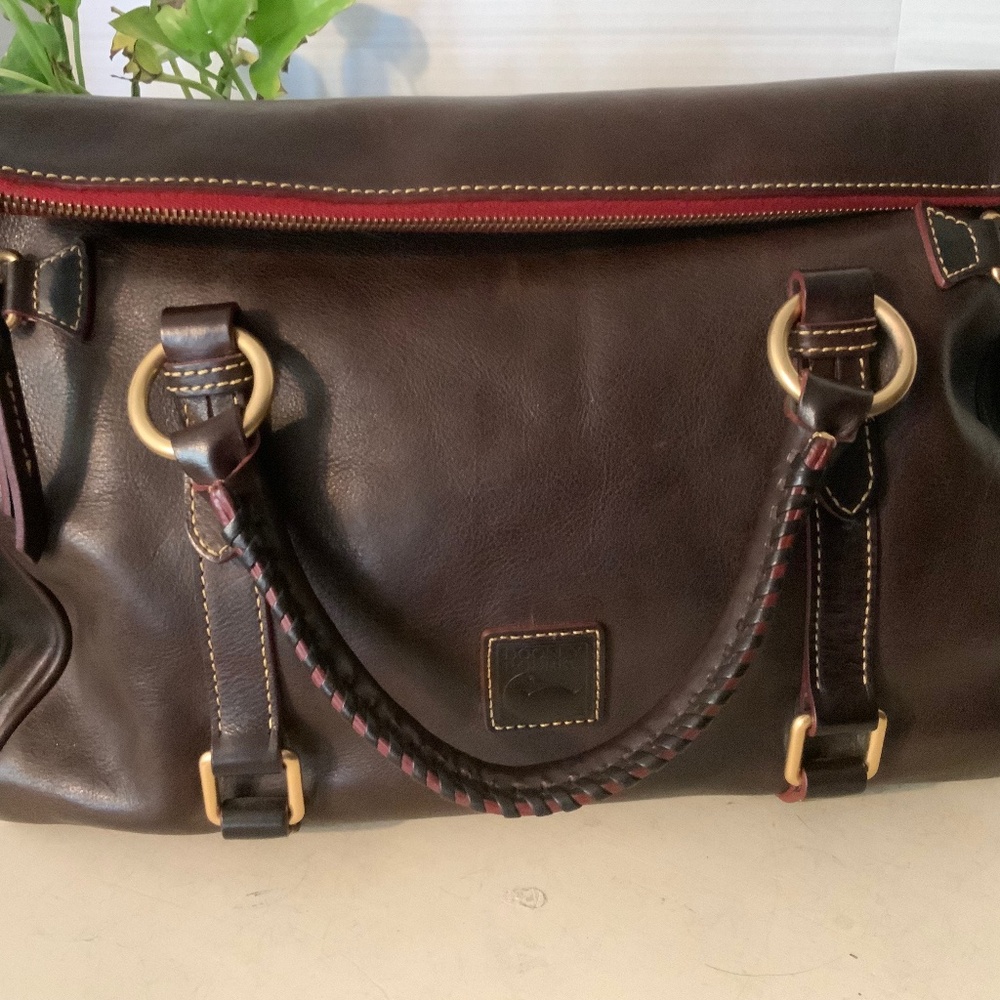Dooney & Bourke Florentine Leather Large Satchel in Brown T’Moro